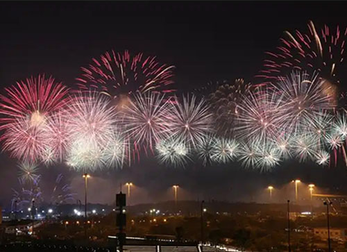 五原县焰火晚会